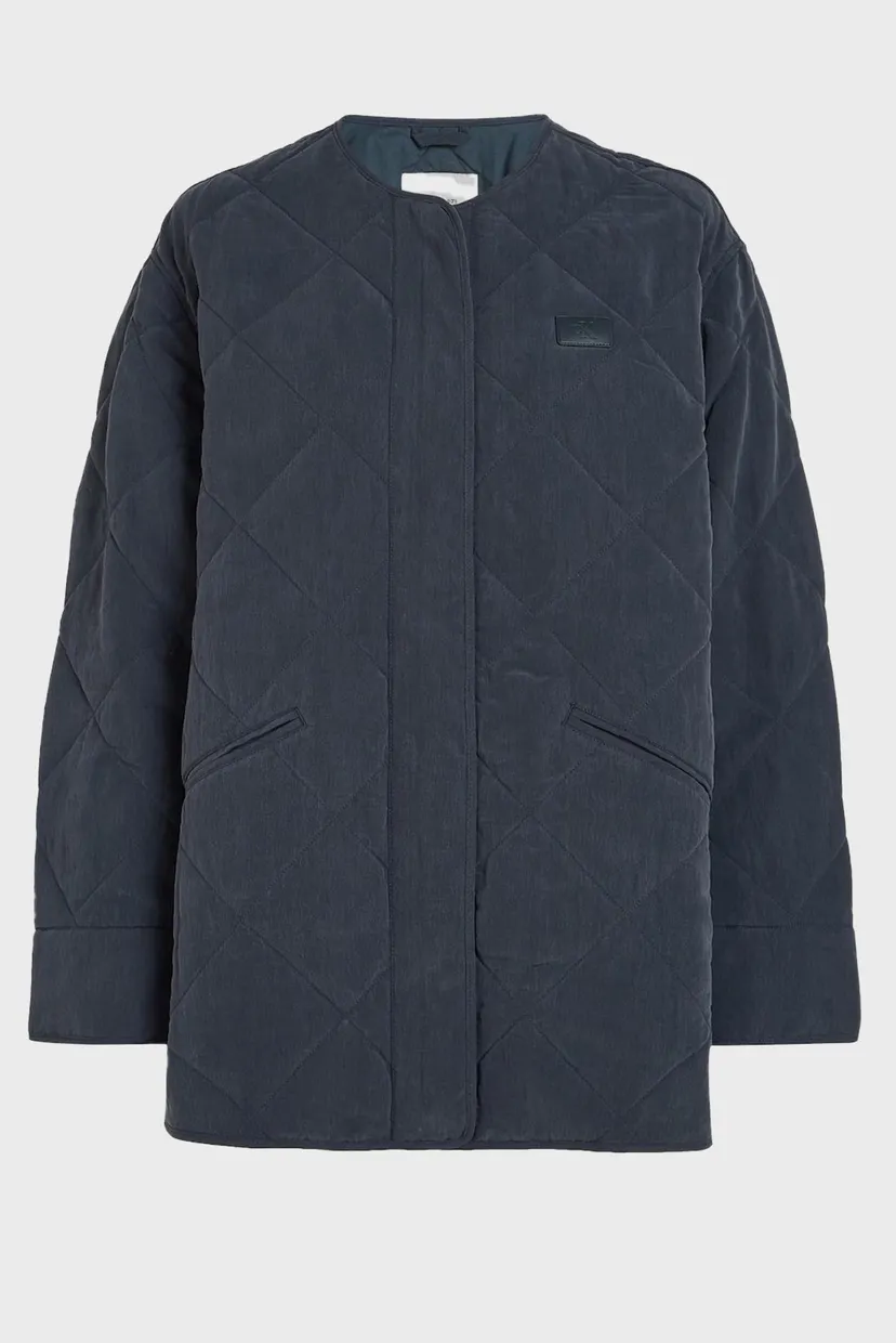 Женская темно-синяя куртка WASHED LYOCELL SHACKET 5