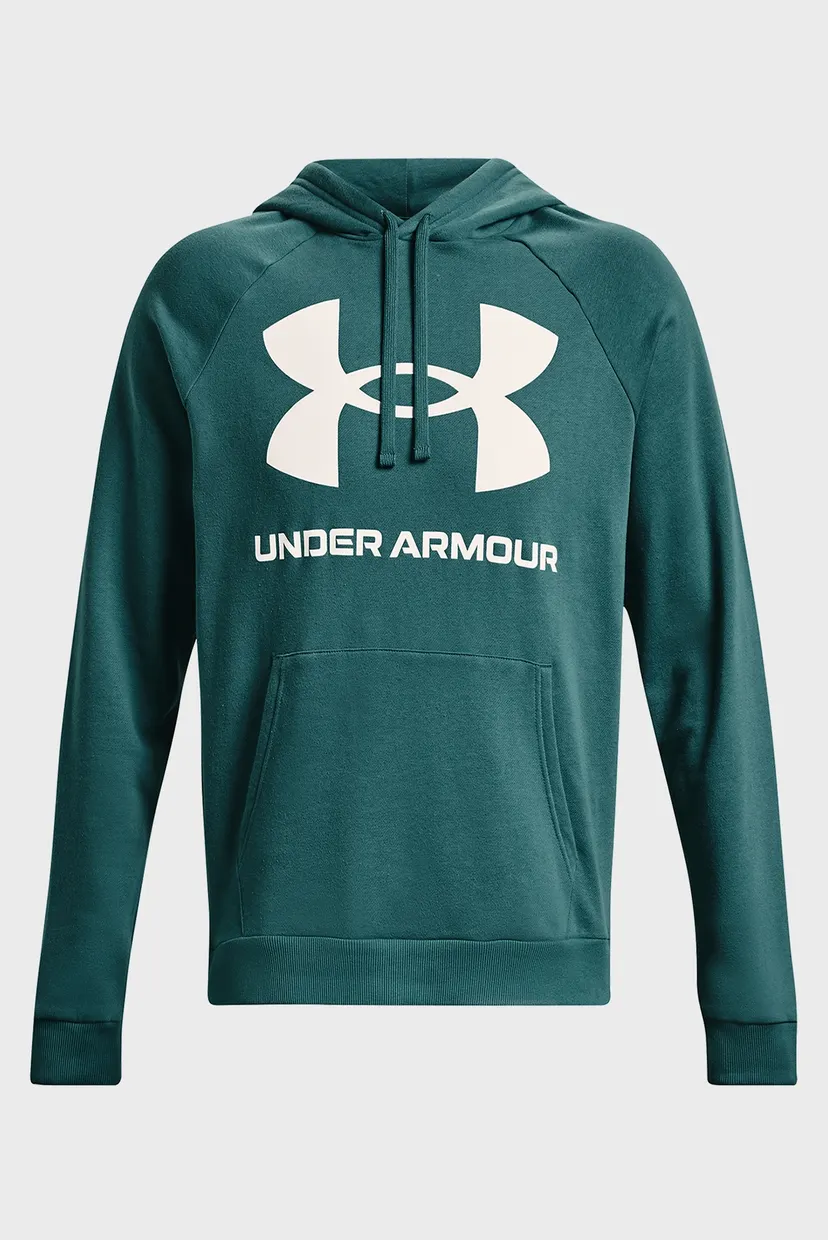 Чоловіче зелене худі UA Rival Fleece Fleece Big Logo HD 5