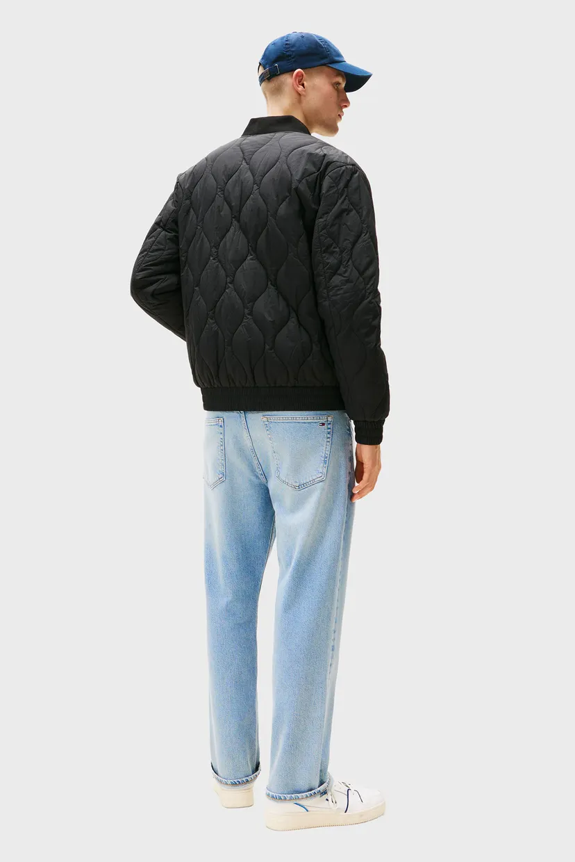 Чоловічий чорний бомбер TJM LW QUILTED BOMBER 3
