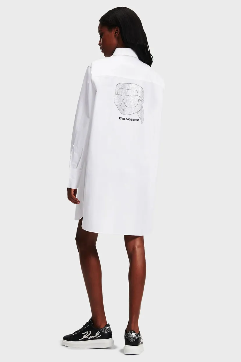 Женское белое платье IKONIK RHINESTONE TUNIC 3