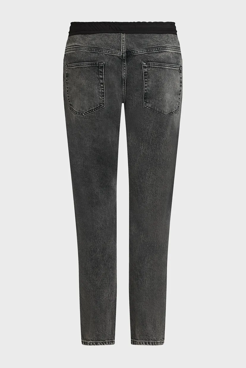 Мужские черные джинсы KLJ TAPERED DENIM 7
