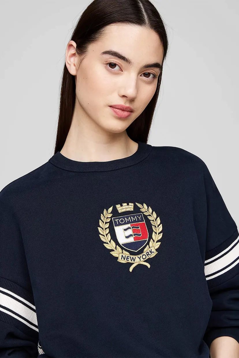 Женский темно-синий свитшот TJW NW BXY CREST CREW 4