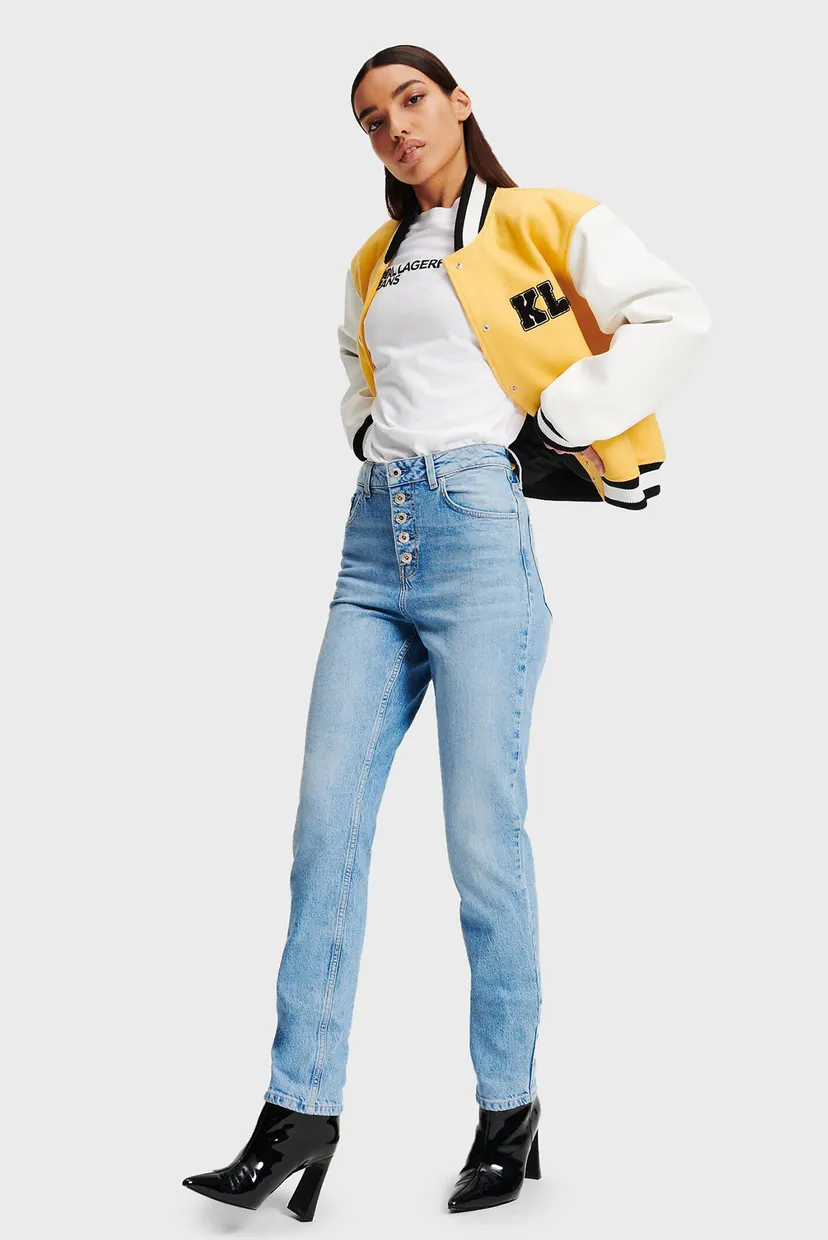 Женские голубые джинсы hr tapered shank denim 3