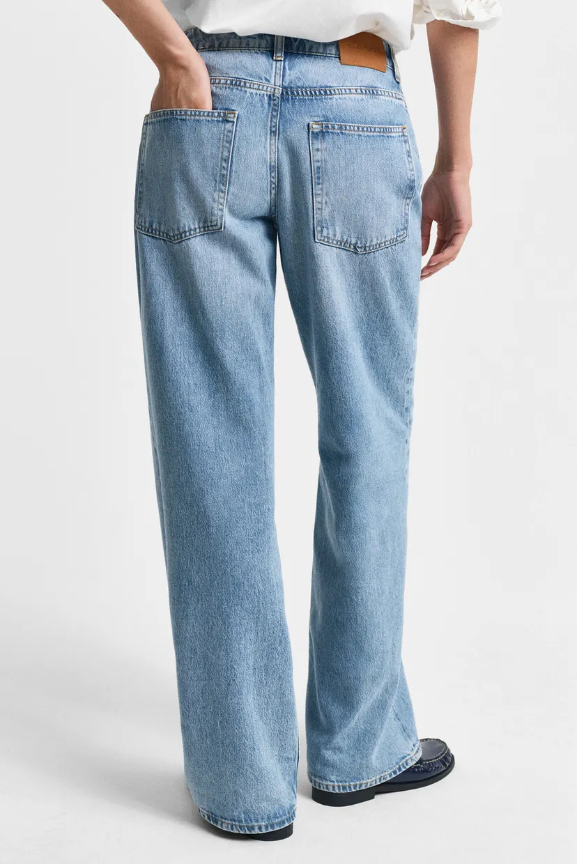 Женские голубые джинсы REL STRAIGHT JEANS 3
