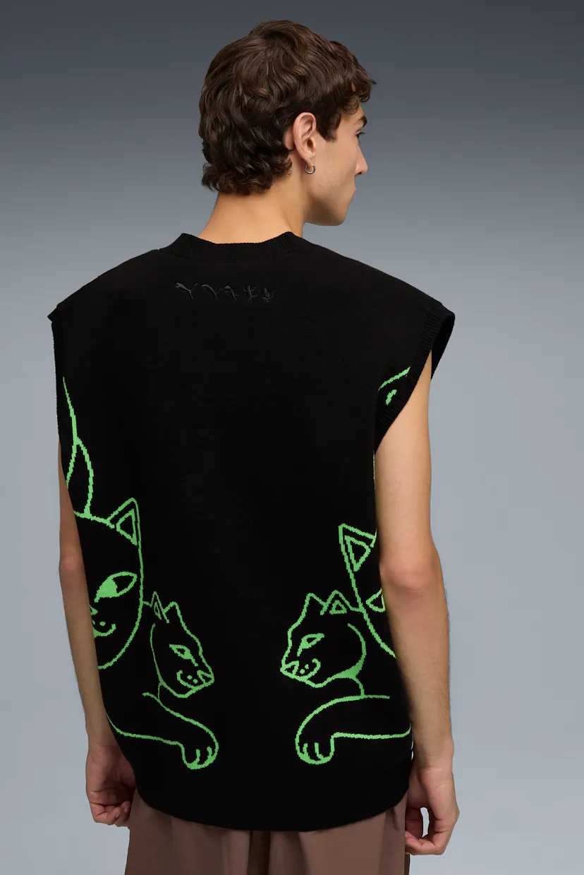 Чоловічий чорний жилет PUMA x RIPNDIP Knitted Vest Men 3