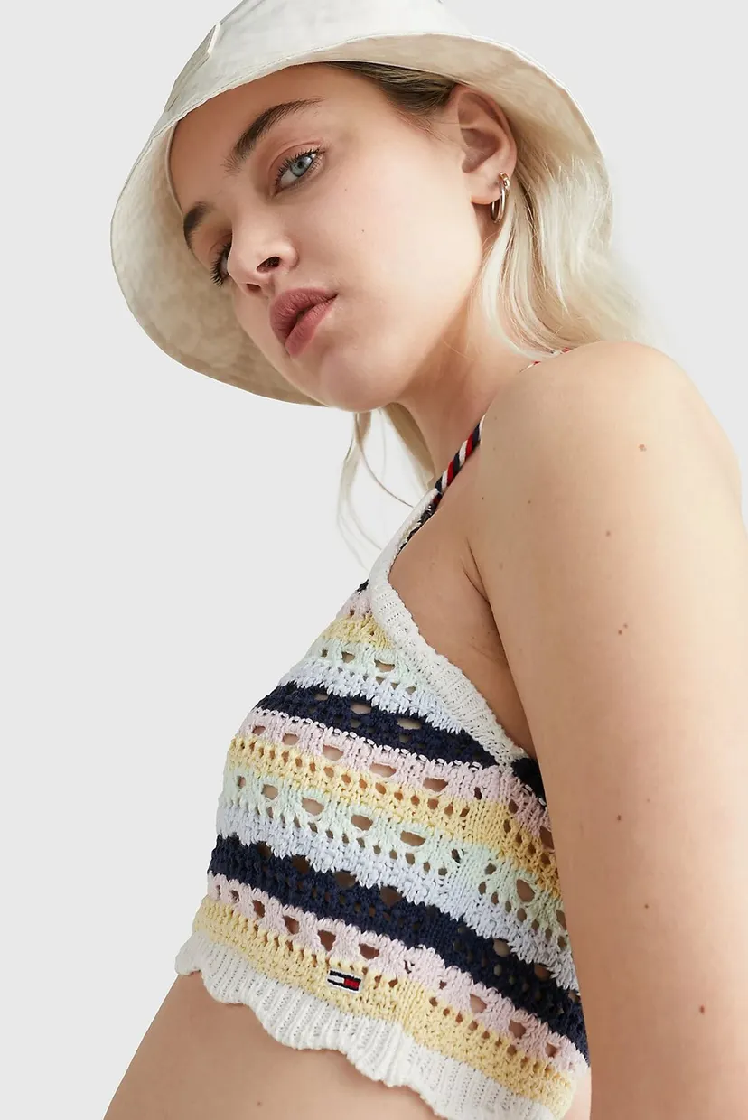 Женский топ в полоску TJW SUMMER CROCHET 4