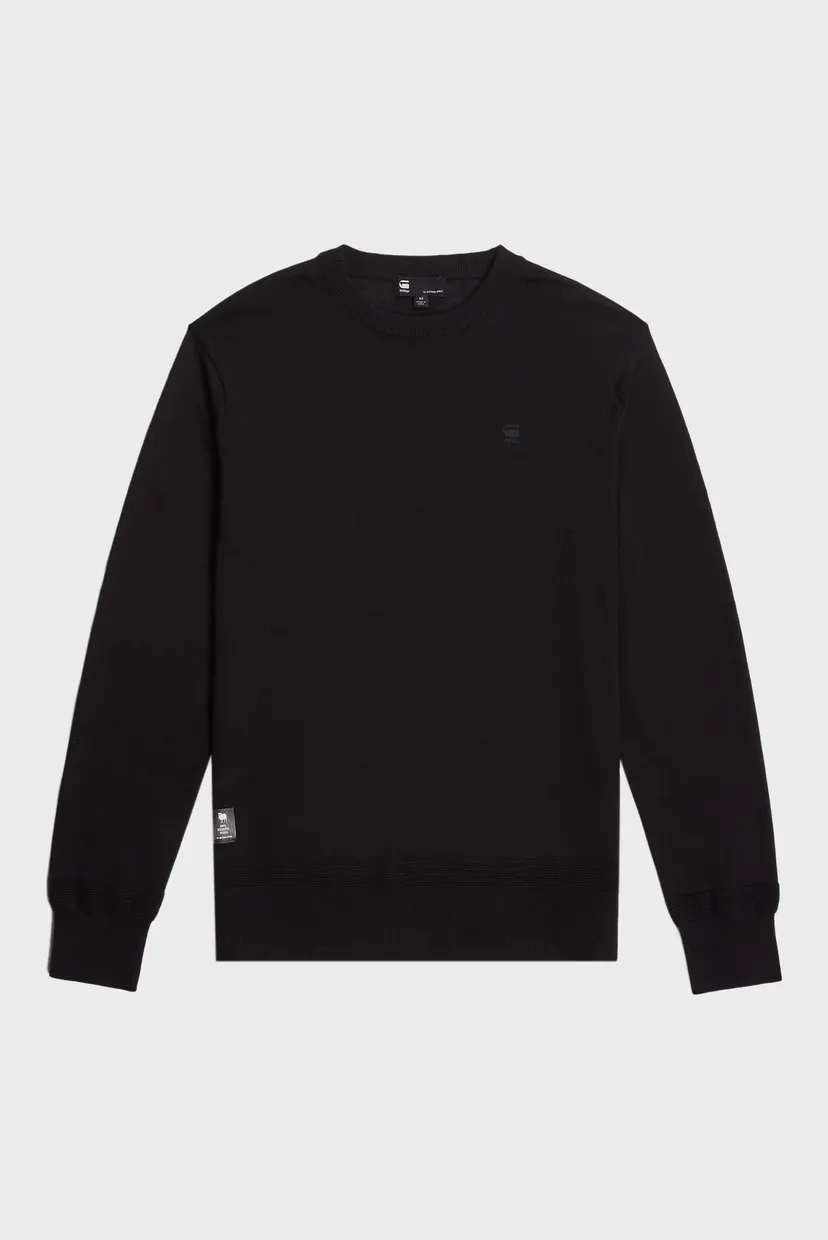 Мужской черный шерстяной джемпер Premium core r knit 5