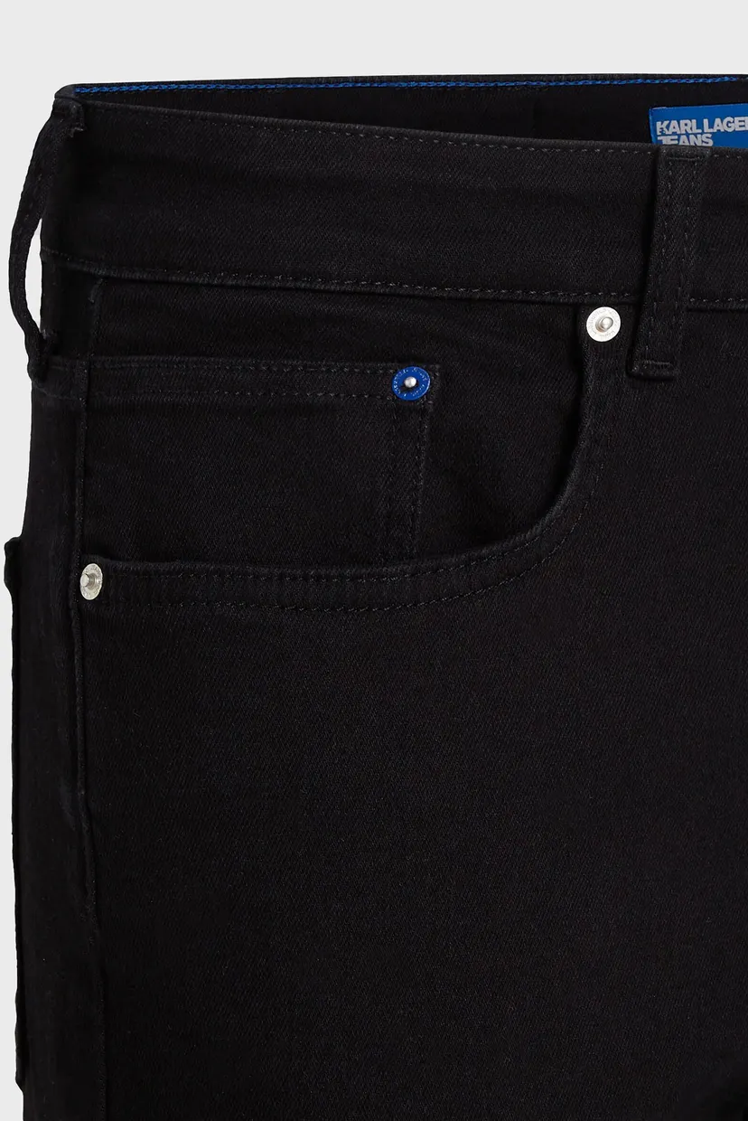 Чоловічі чорні джинси slim denim 4