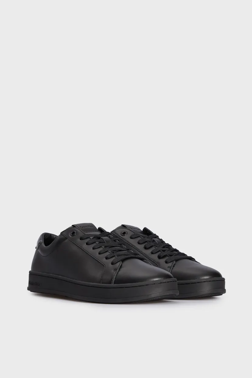 Чоловічі чорні шкіряні снікерси LOW TOP LACE UP 3