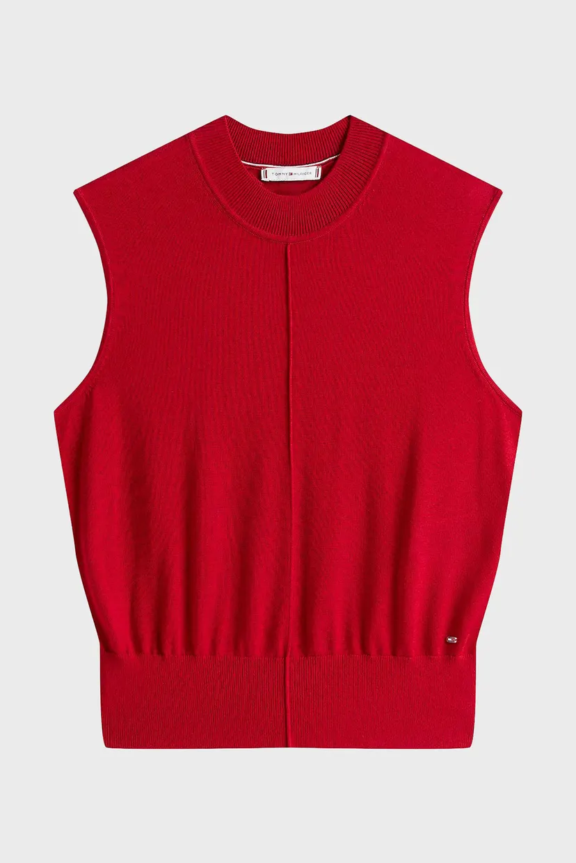 Жіночий червоний жилет LYOCELL SILK MOCK 5