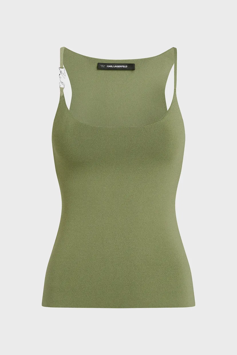 Жіночий зелений топ KNIT TANK 5