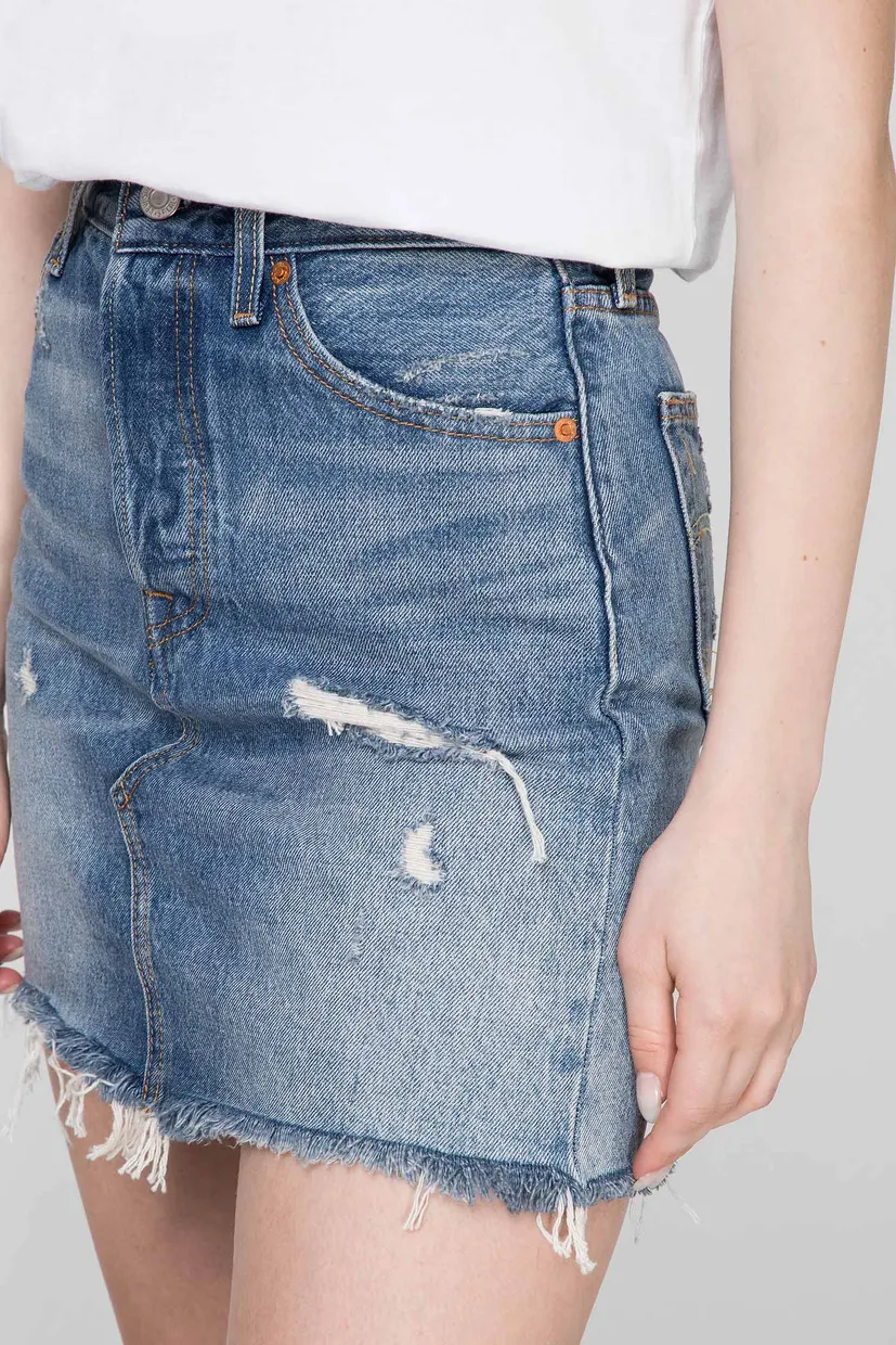 Женская синяя джинсовая юбка Deconstructed Iconic Boyfriend Levi's