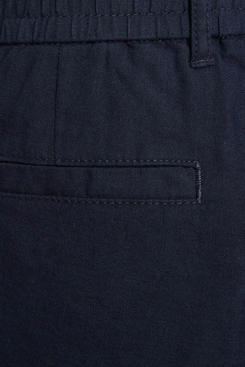 Чоловічі темно-сині лляні шорти Chino-Tapered-DS-2-S 4