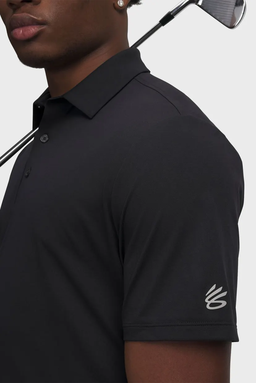 Мужское черное поло Curry ArmourDry Polo-BLK 3