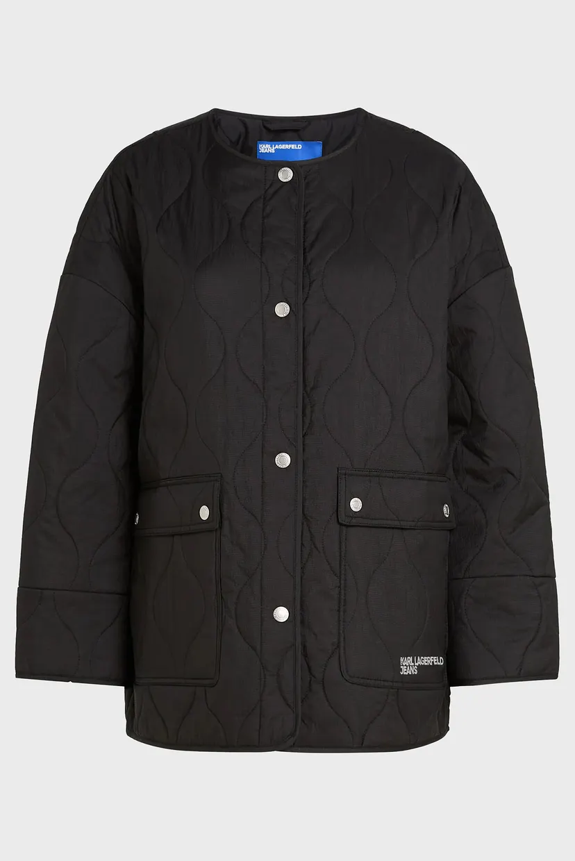 Женская черная куртка quilted 5