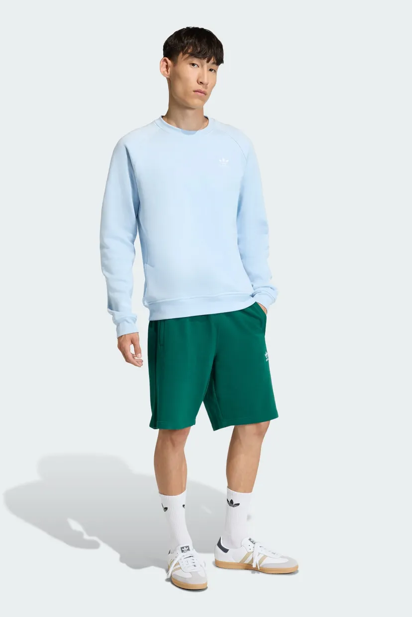 Мужские зеленые шорты Essentials Trefoil Fleece 2