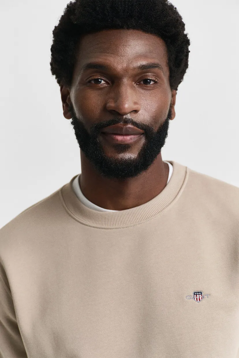 Чоловічий бежевий світшот REG SHIELD C-NECK SWEAT 4