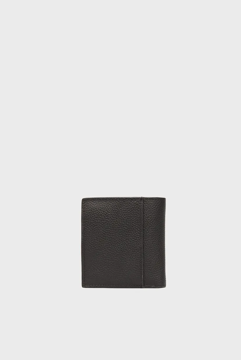 Чоловічий чорний шкіряний гаманець EMBOSS 4