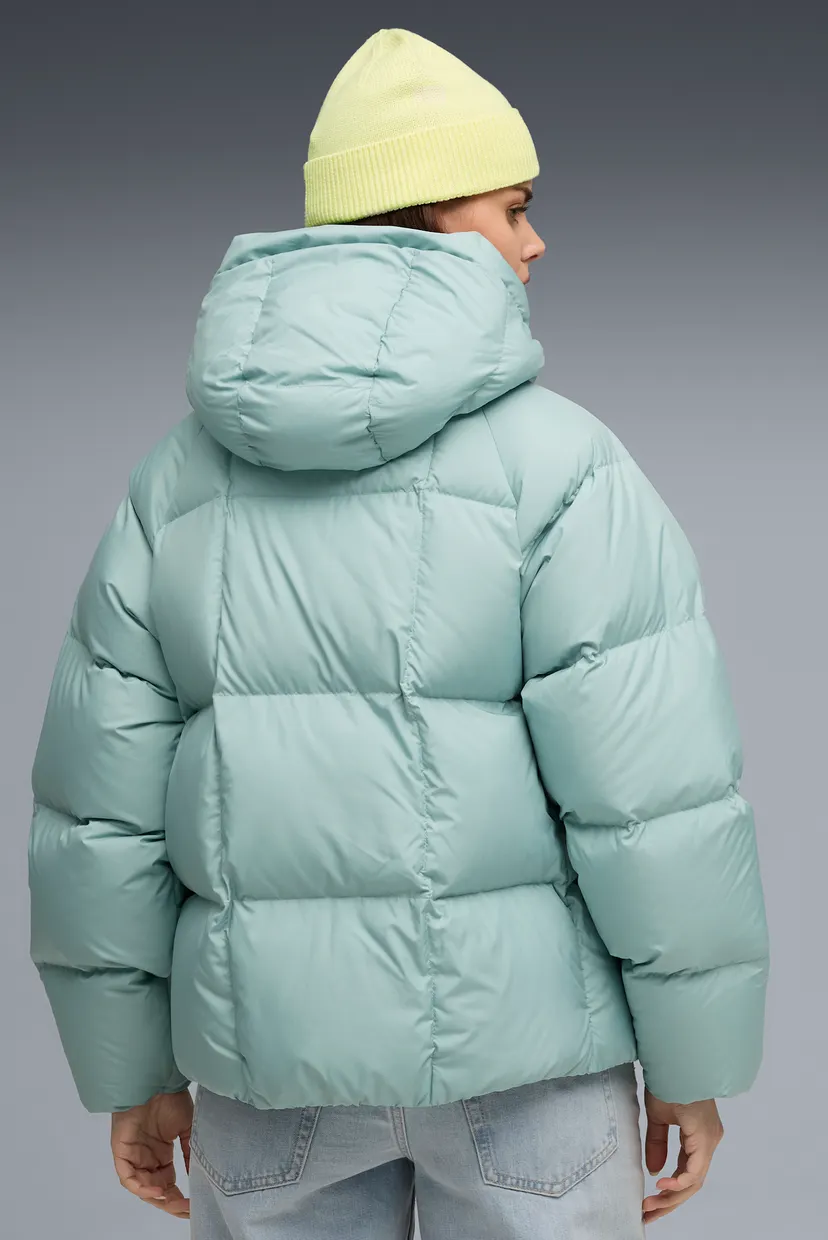 Женский мятный пуховик Hooded Down Puffer Jacket Women 3