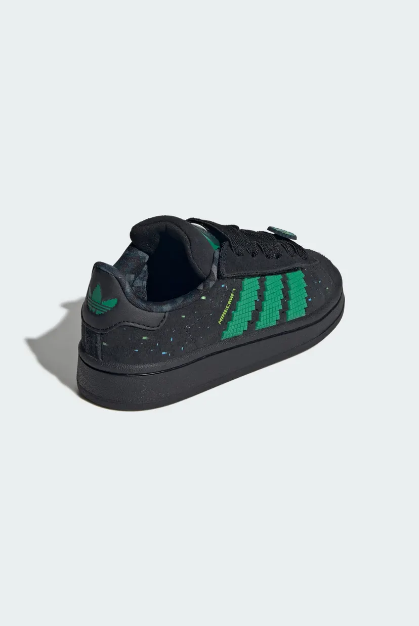 Дитячі чорні замшеві снікерси ADIDAS MINECRAFT CAMPUS 00s COMFORT CLOSURE ELASTIC LACE 5