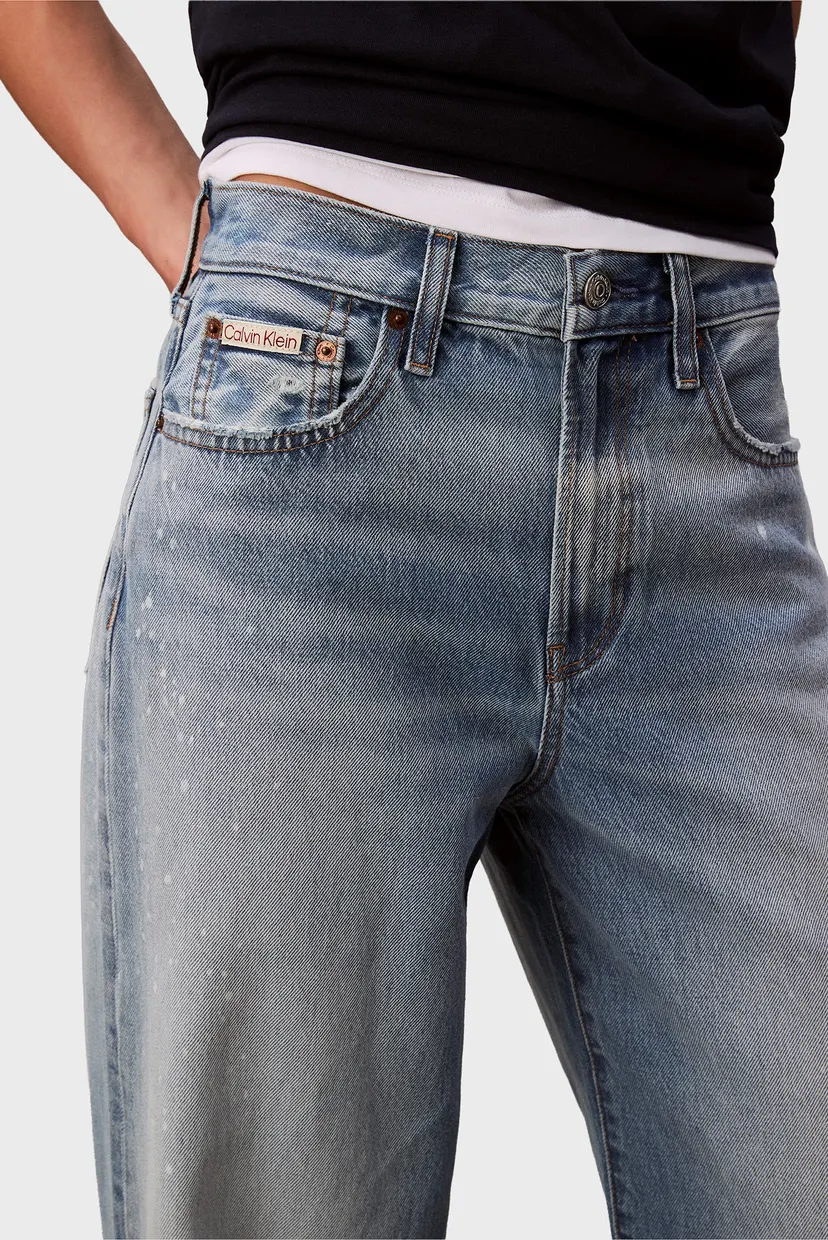 Женские голубые джинсы THE WIDE LEG 4