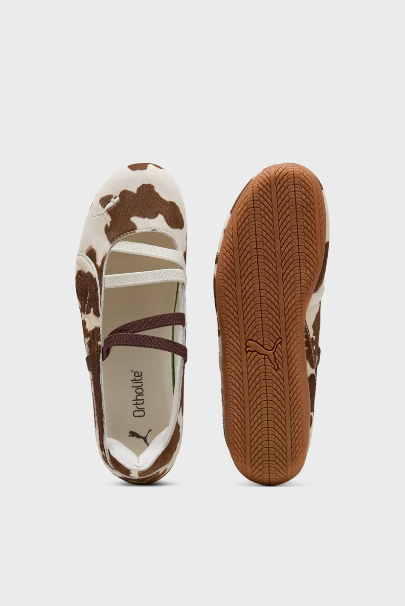 Жіночі коричневі балетки Speedcat Ballet Cow Print Sneakers Women 4
