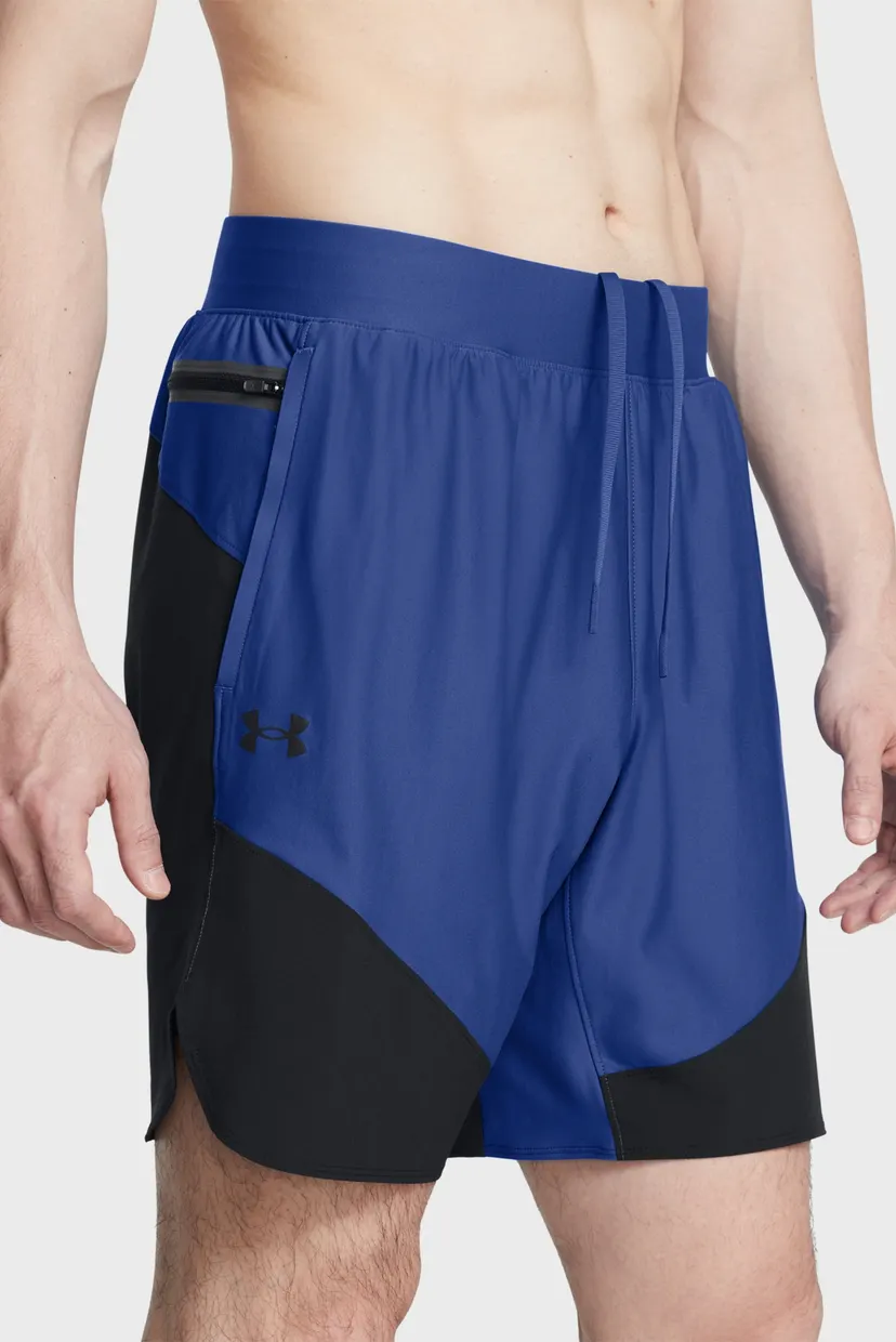 Чоловічі сині шорти UA Peak Woven Hybrid Short 4