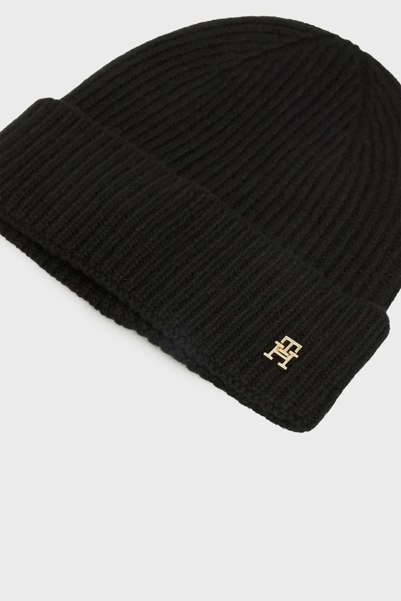 Женская черная кашемировая шапка CASHMERE 4