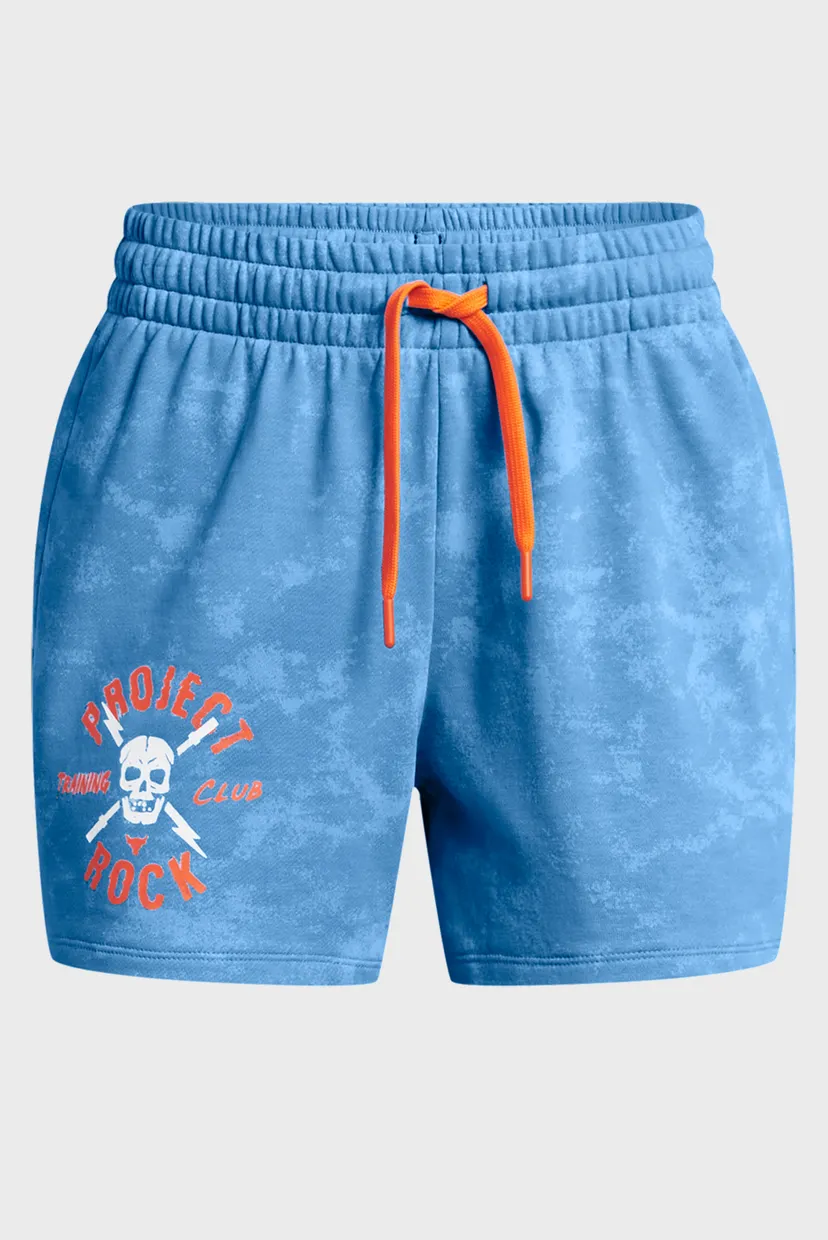 Женские голубые шорты Pjt Rck Undrgrnd Terry Shorts 5