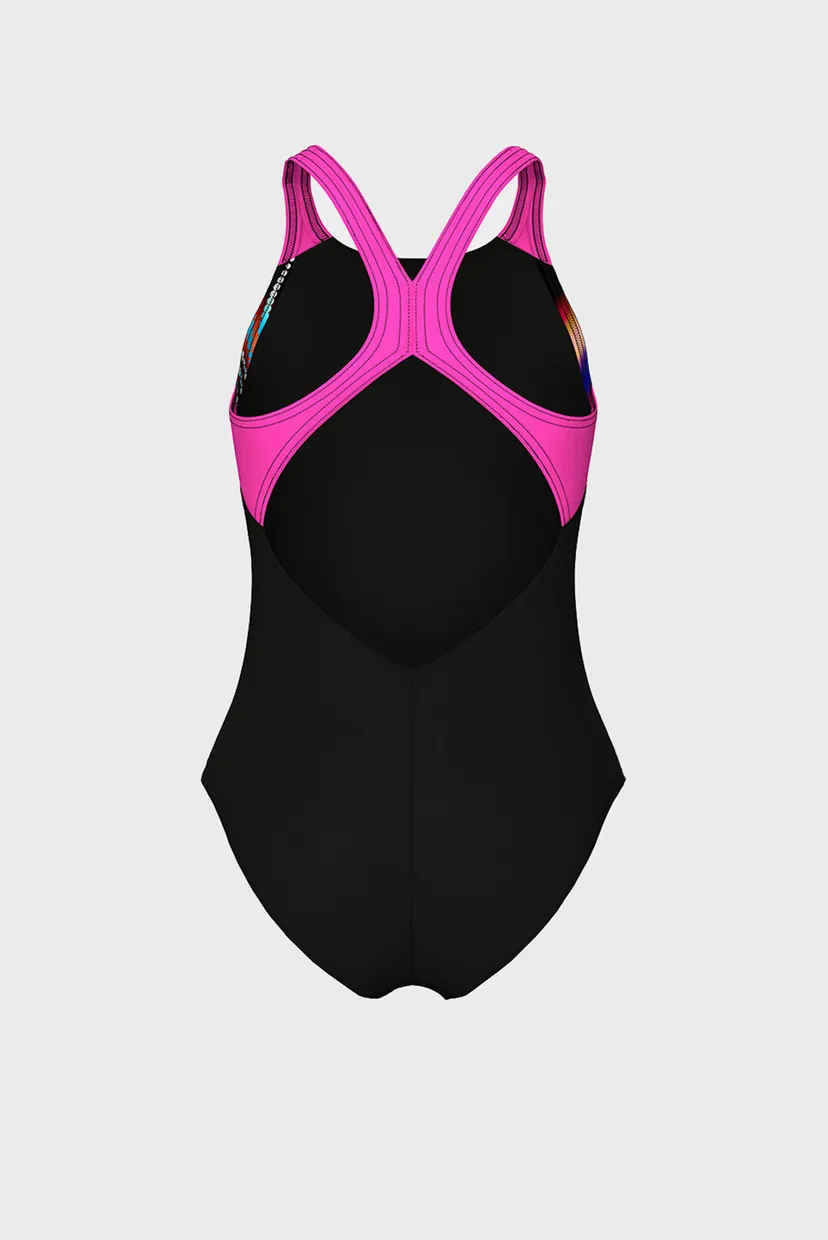 Дитячий чорний купальник LIT LOGO SWIMSUIT V BACK L 7