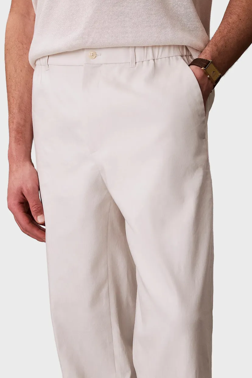 Чоловічі білі лляні брюки TAPERED 5