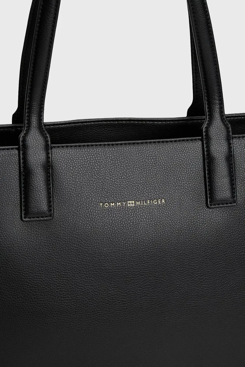 Жіноча чорна сумка LOGOTAPE TOTE 5