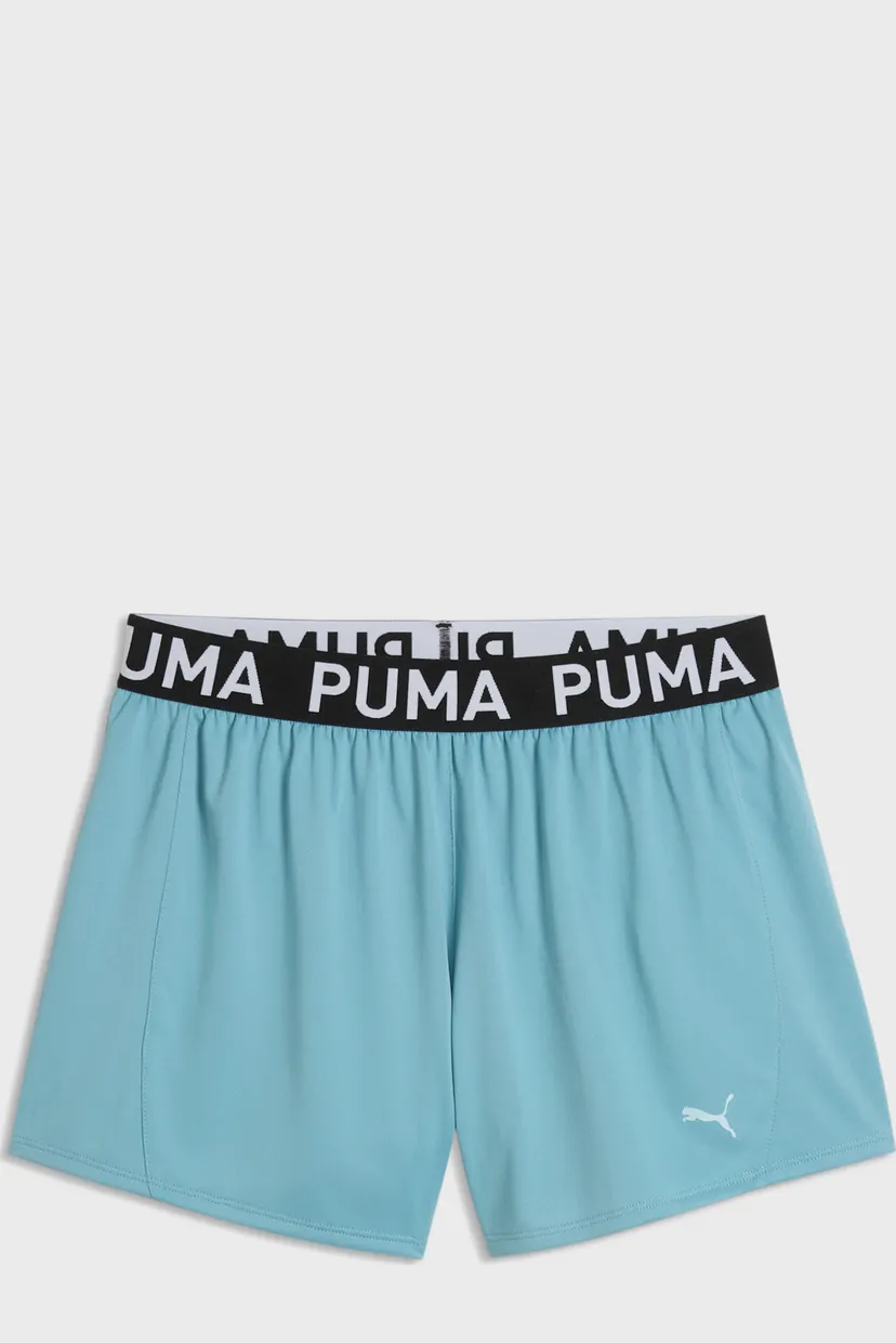 Женские голубые шорты PUMA STRONG 3
