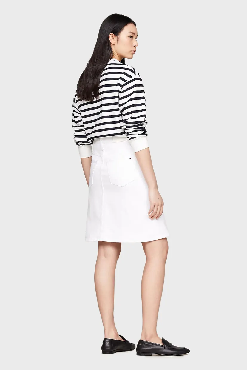 Жіноча біла джинсова спідниця DNM A-LINE SKIRT HW WHITE 3