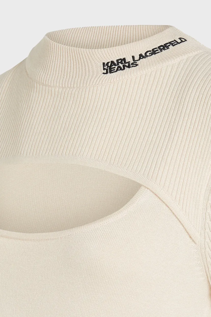 Женский бежевый джемпер KLJ LSLV MOCK NECK 5