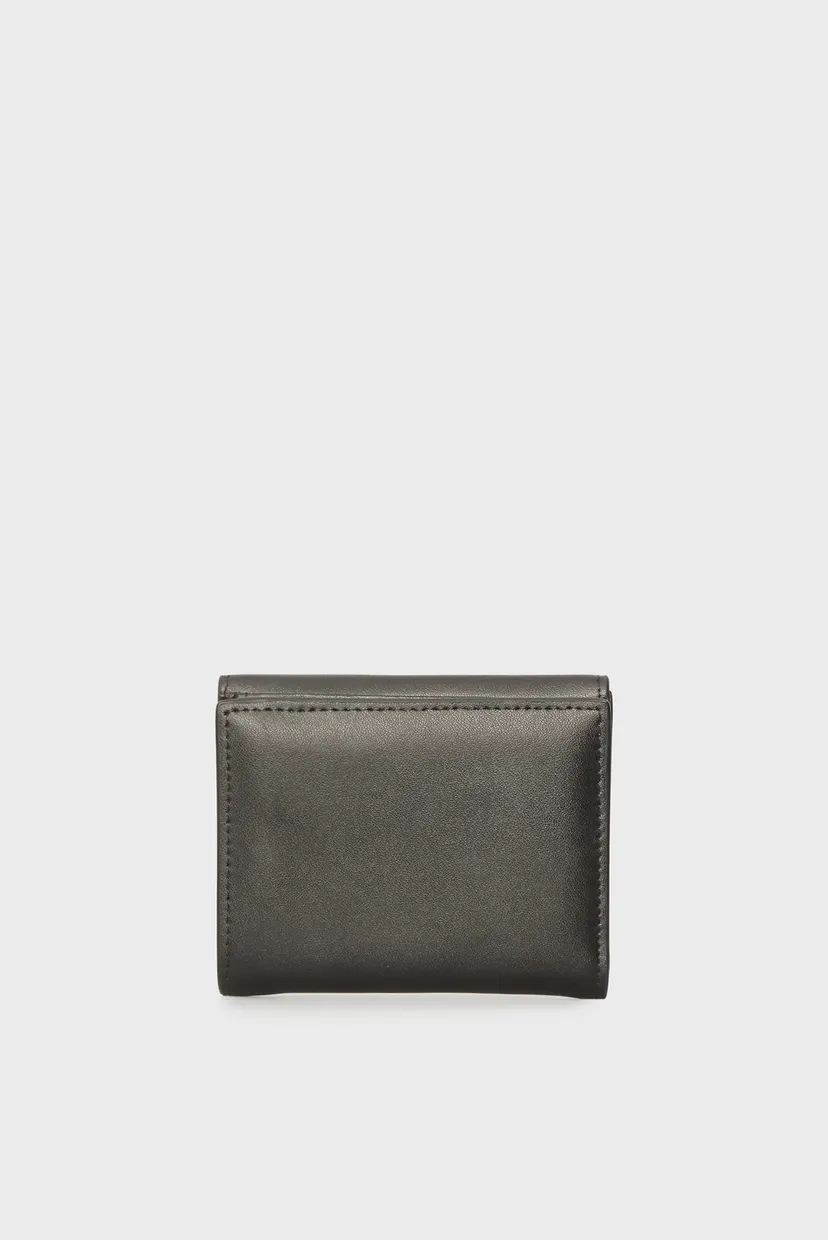 Жіночий чорний шкіряний гаманець geo bifold 4
