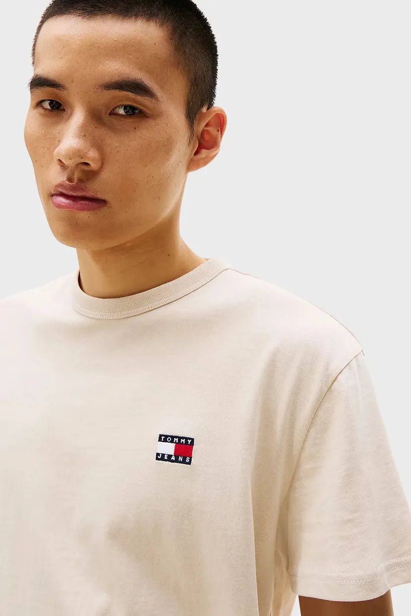 Чоловіча бежева футболка REG BADGE TEE EXT 4