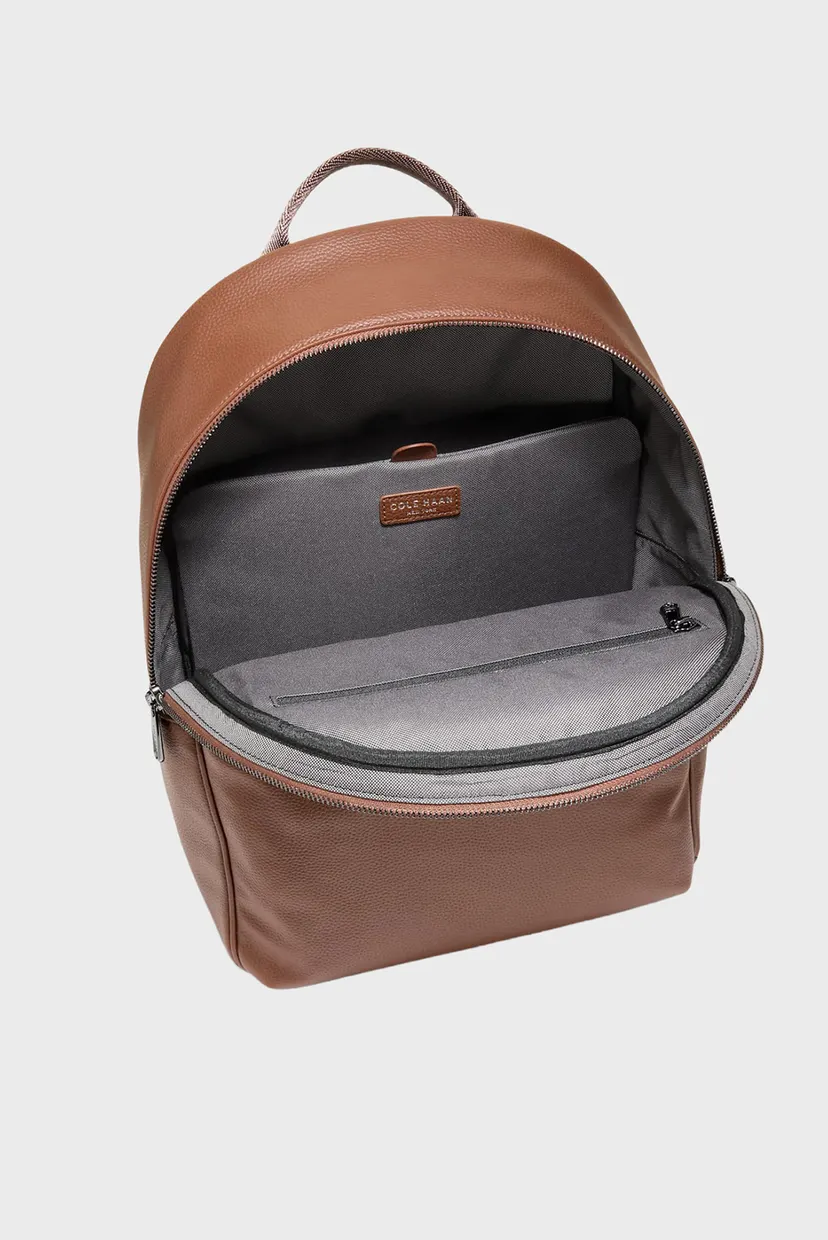 Мужской коричневый кожаный рюкзак Belmont Backpack 4