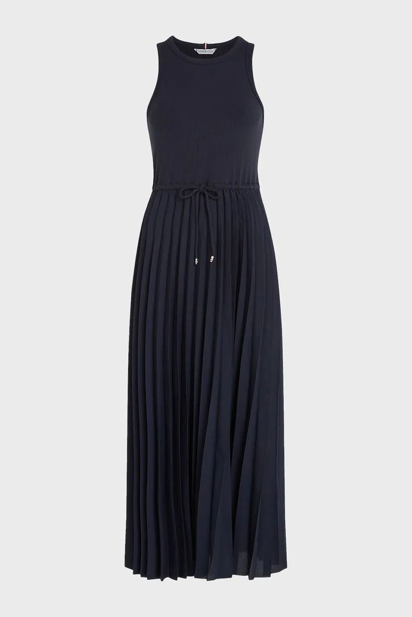 Жіноча темно-синя сукня RIB TANK PLEATED 5