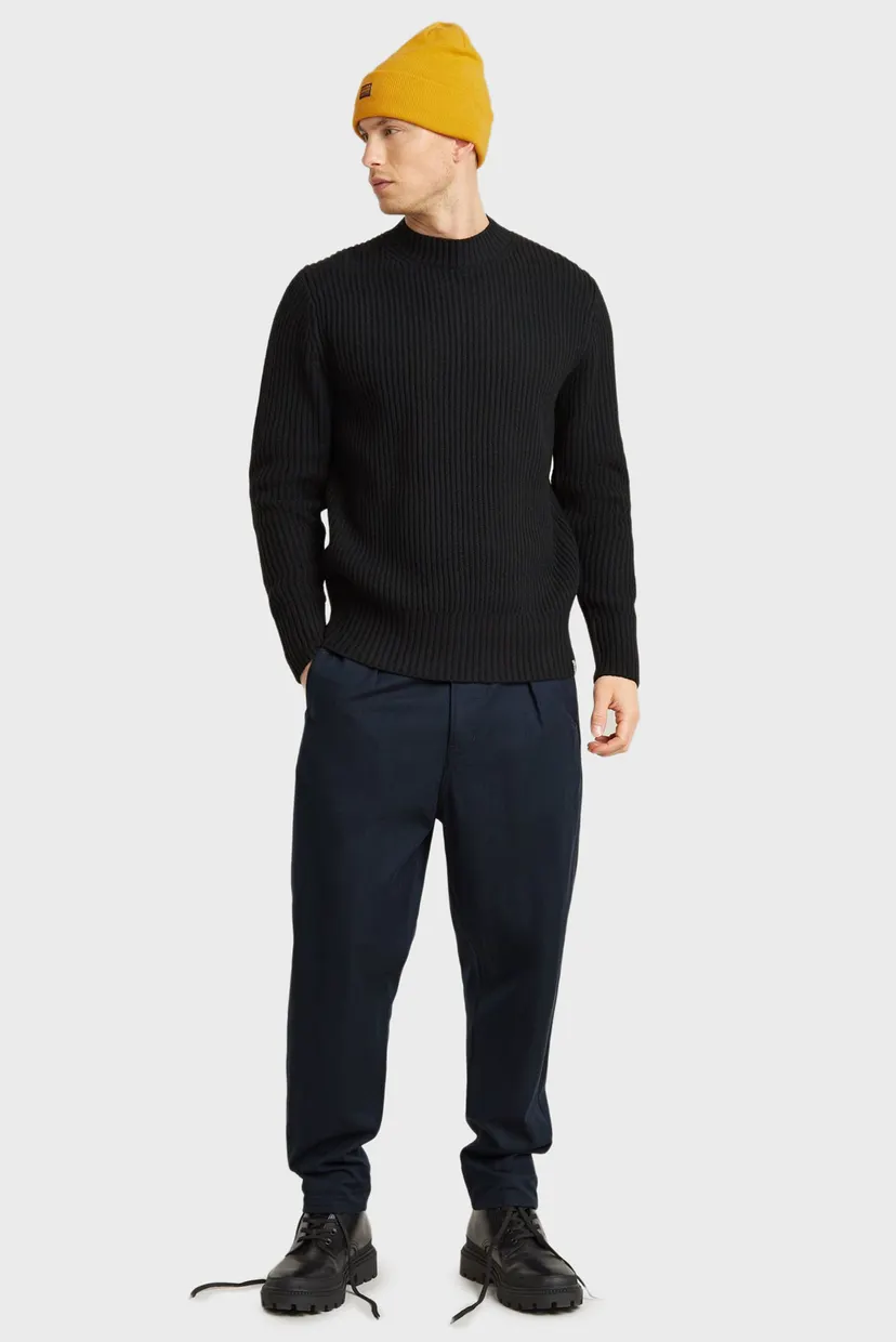 Мужские темно-синие брюки Pleated Chino Relaxed 3