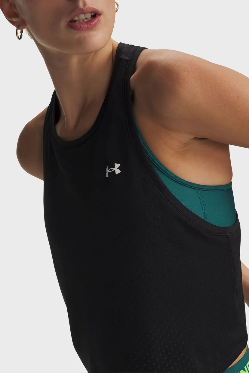 Жіноча чорна майка Tech Sport Mesh Crop Tank 3
