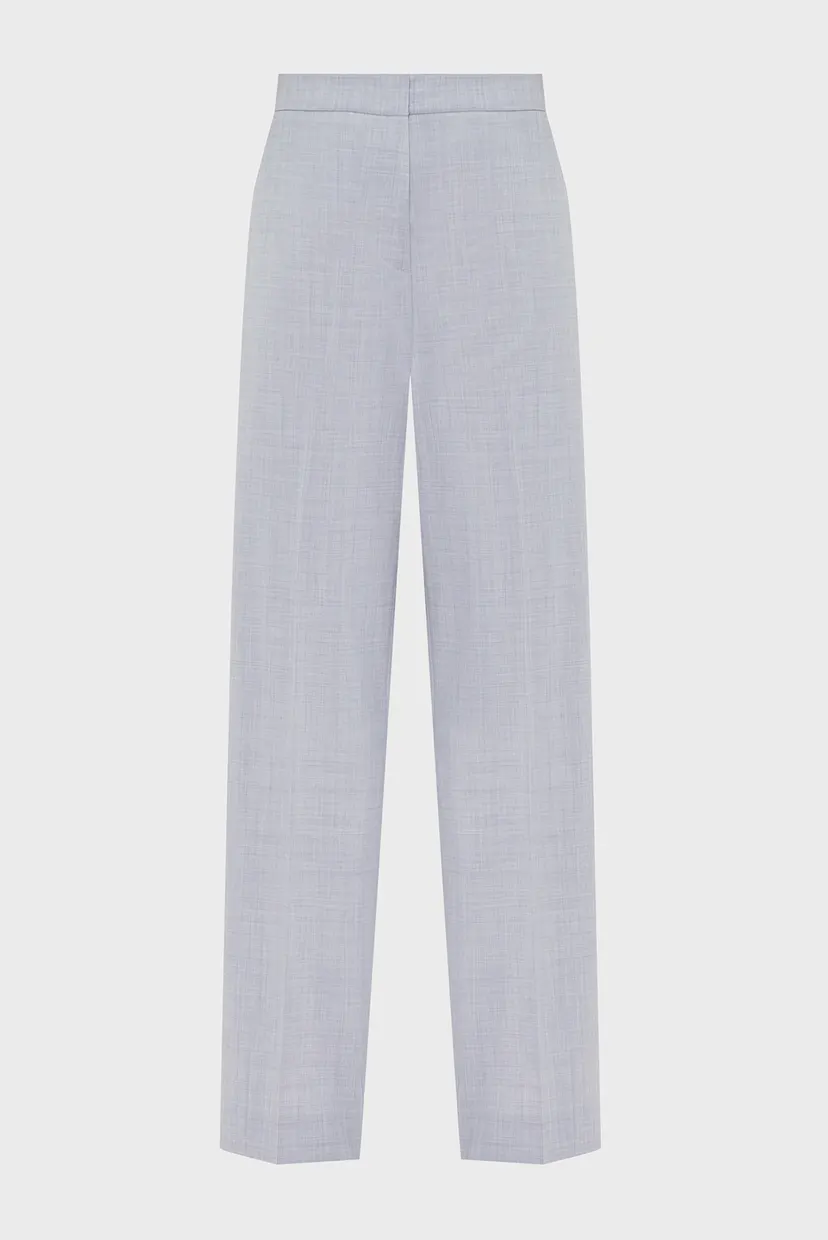 Жіночі світло-сірі вовняні брюки WOOL BLEND STRAIGHT LEG 6