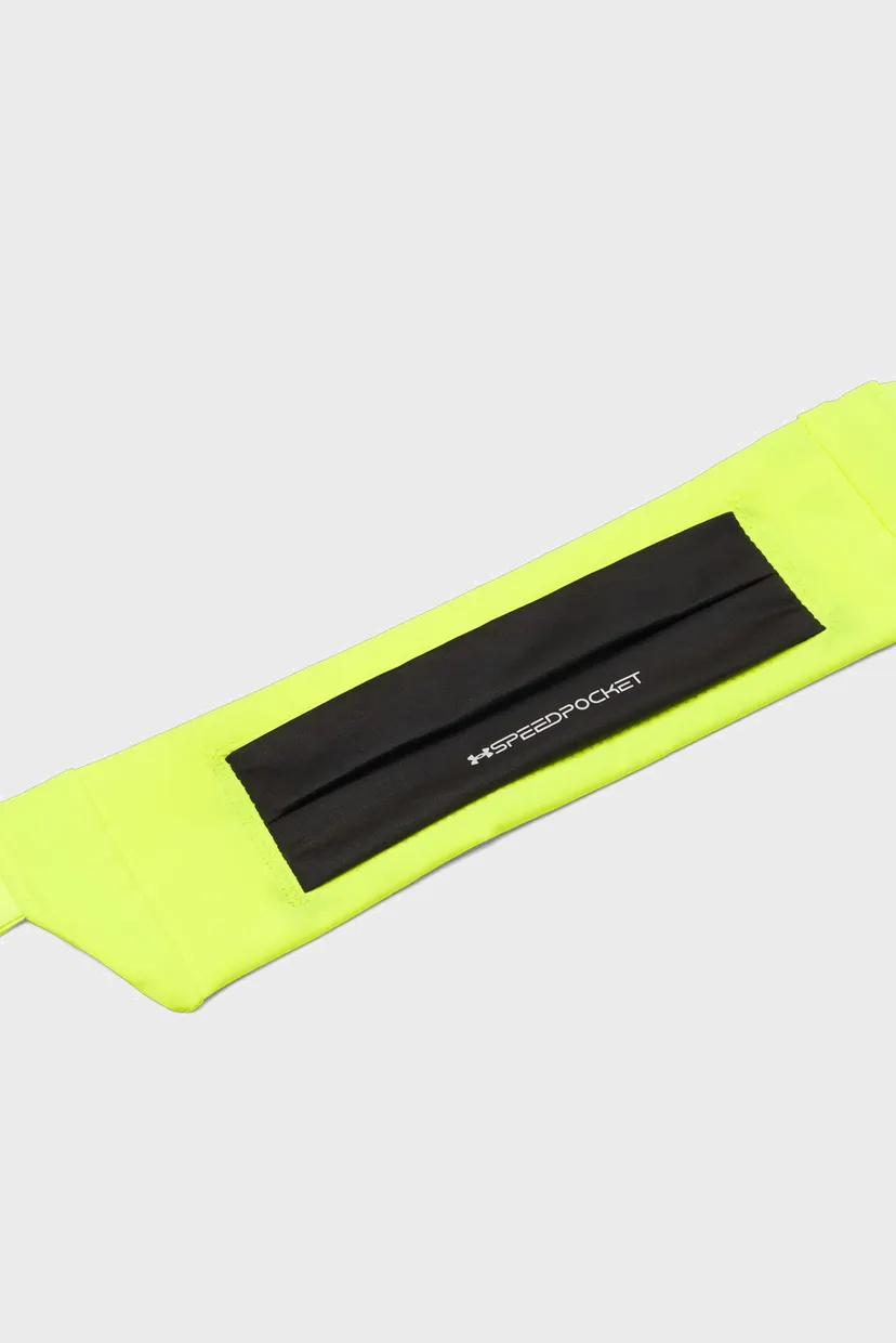 Салатовая поясная сумка UA Velociti Run Belt-YLW 3