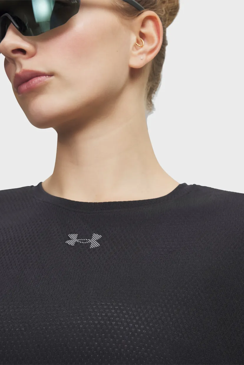 Жіноча чорна футболка UA Velociti Shortsleeve 3