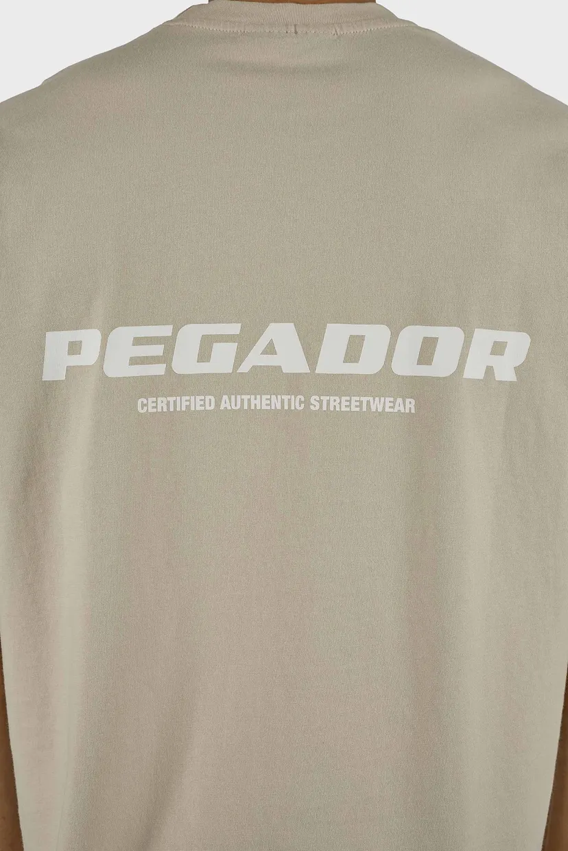 Мужская бежевая футболка Colne Logo Oversized 4