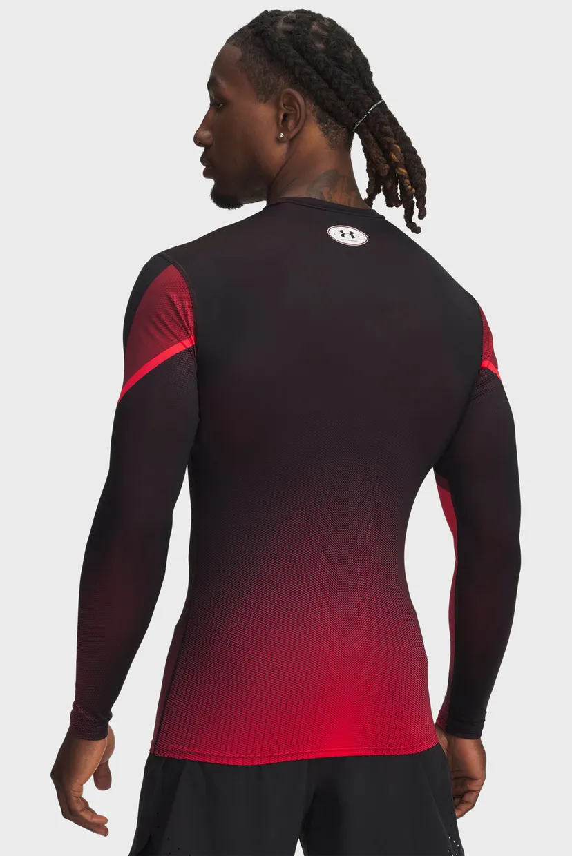 Мужской черный лонгслив UA Heatgear Sub Crew LS Under Armour