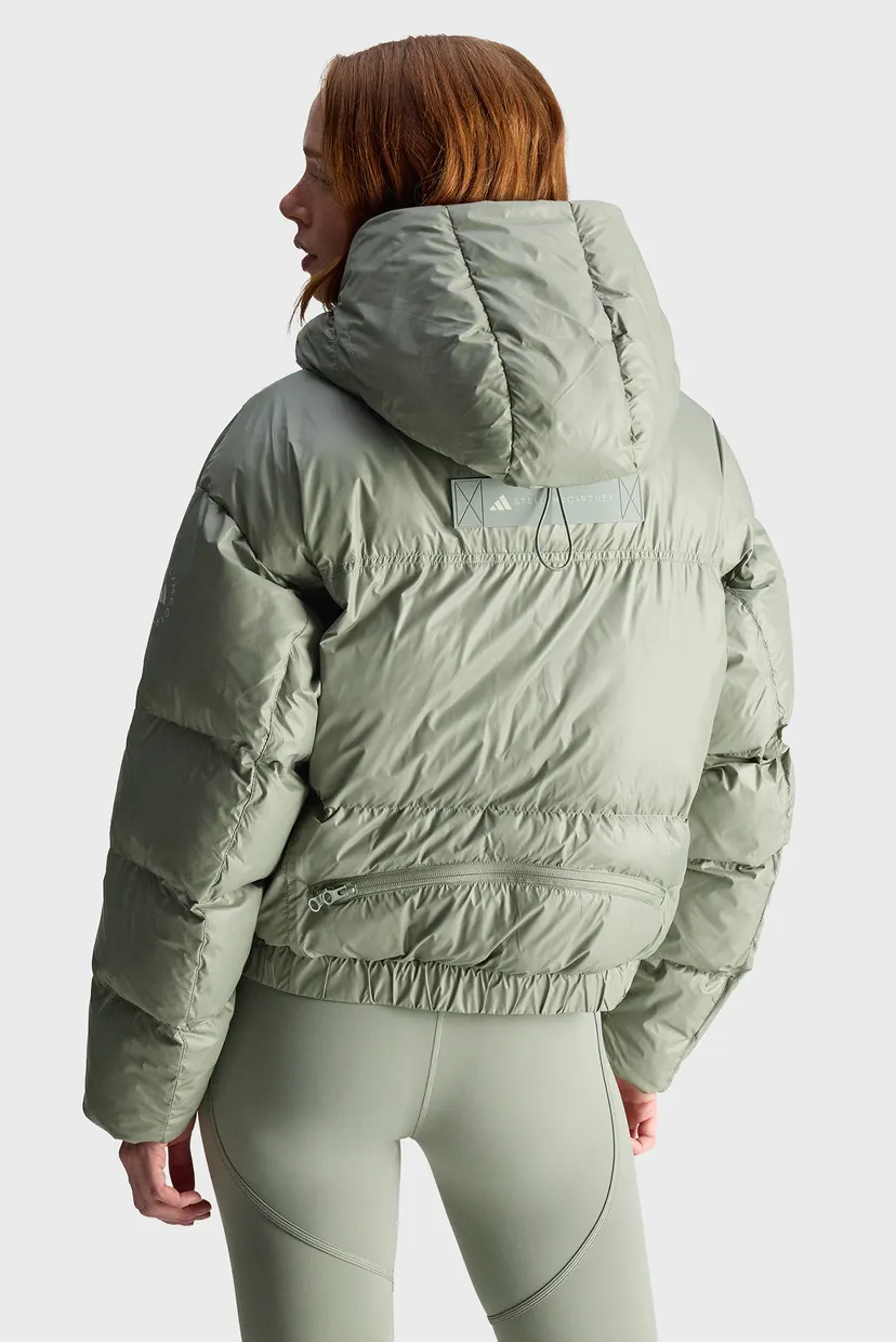 Женская оливковая куртка adidas by Stella McCartney TrueNature Short Padded 3