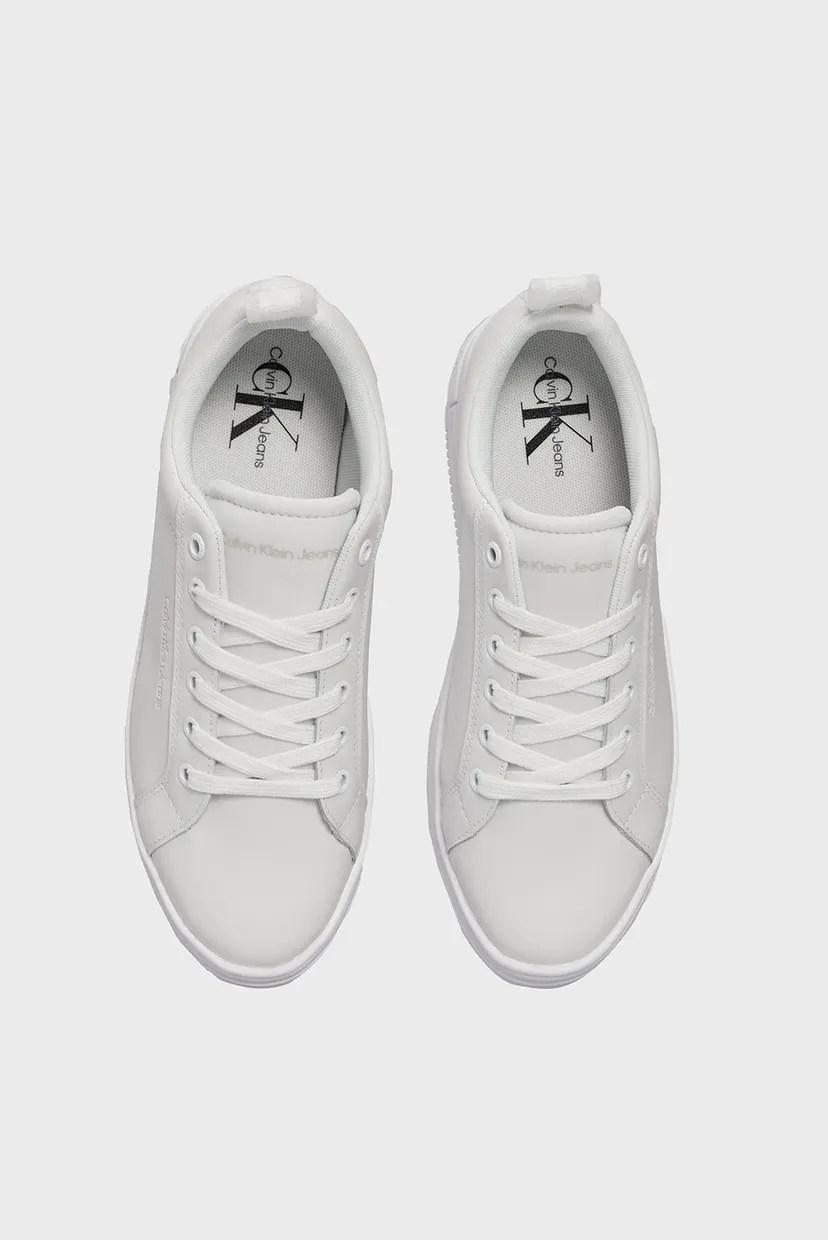 Женские белые кожаные сникерсы BOLD FLATF LOW LACEUP LTH IN LUM 4