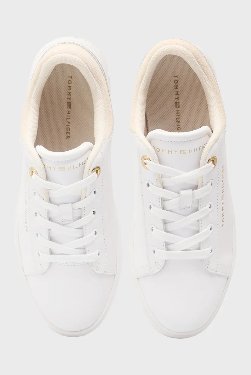 Жіночі білі шкіряні снікерси CASUAL CUPSOLE 4