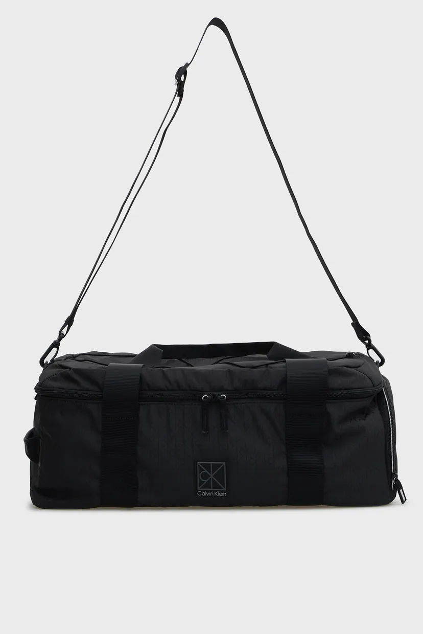 Мужская черная дорожная сумка с узором UTILITY EMBLEM DUFFLE 6